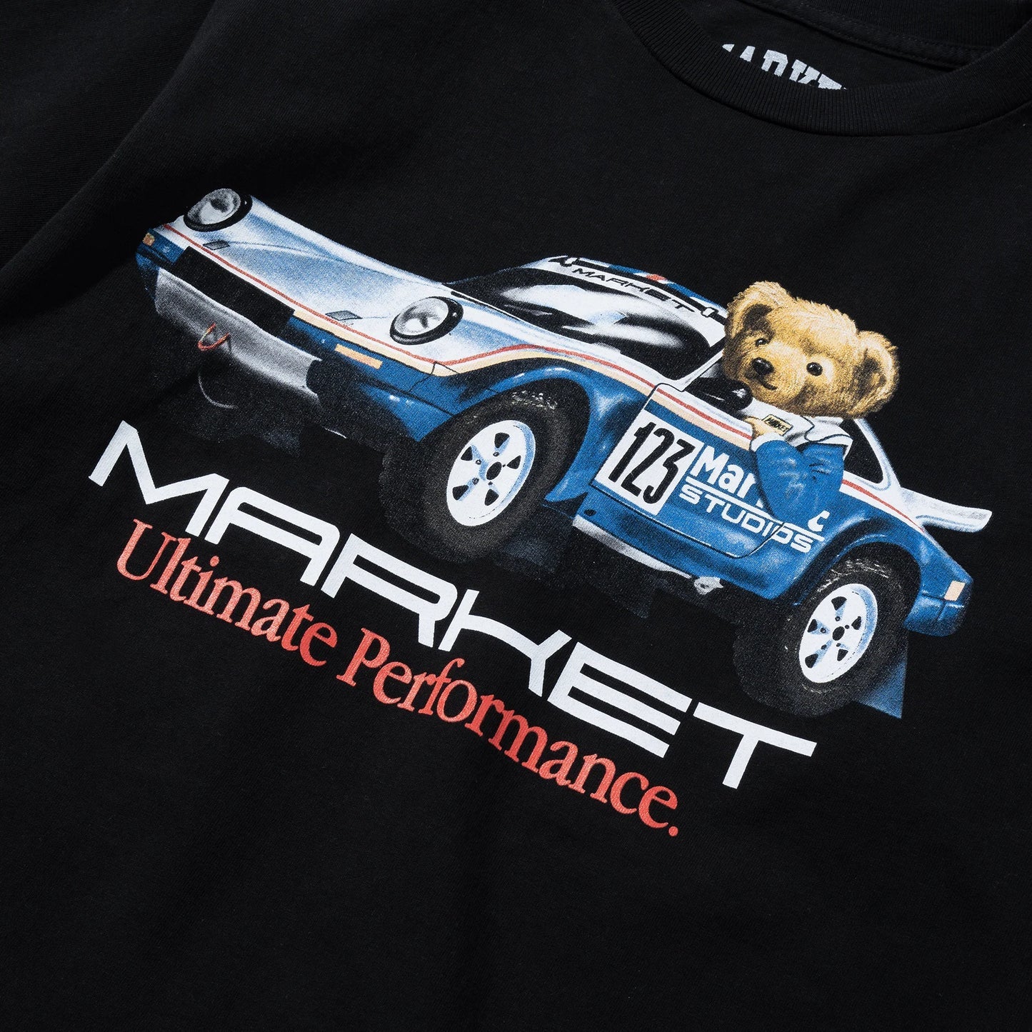 Market Studios Ultimate Rally Bear Blue Car T-Shirt "Black"