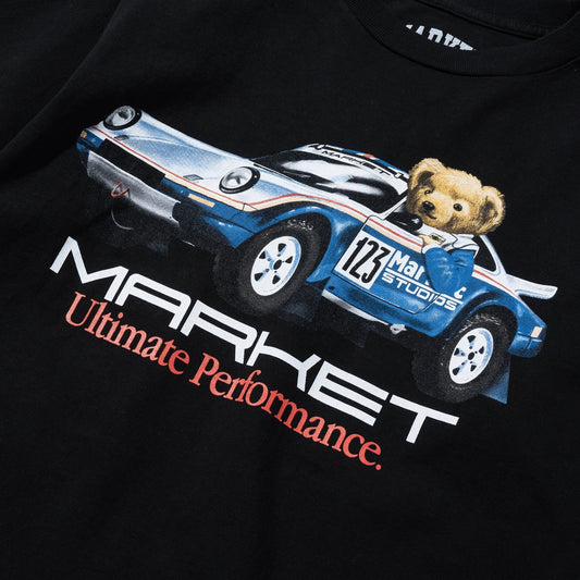 Market Studios Ultimate Rally Bear Blue Car T-Shirt "Black"