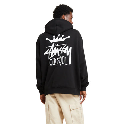 Stussy Old Skool Fleece Hoodie "Black"