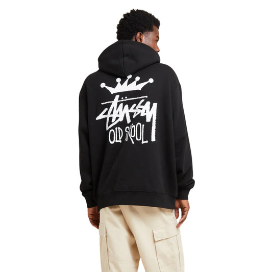 Stussy Old Skool Fleece Hoodie "Black"