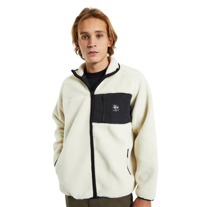 Stussy Work Sherpa Zip Crewneck Jumper "Natural"