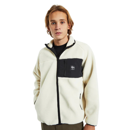 Stussy Work Sherpa Zip Crewneck Jumper "Natural"