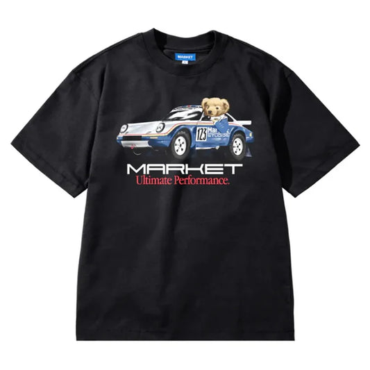 Market Studios Ultimate Rally Bear Blue Car T-Shirt "Black"